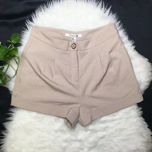 Forever21 High Rise Tan Dress Shorts